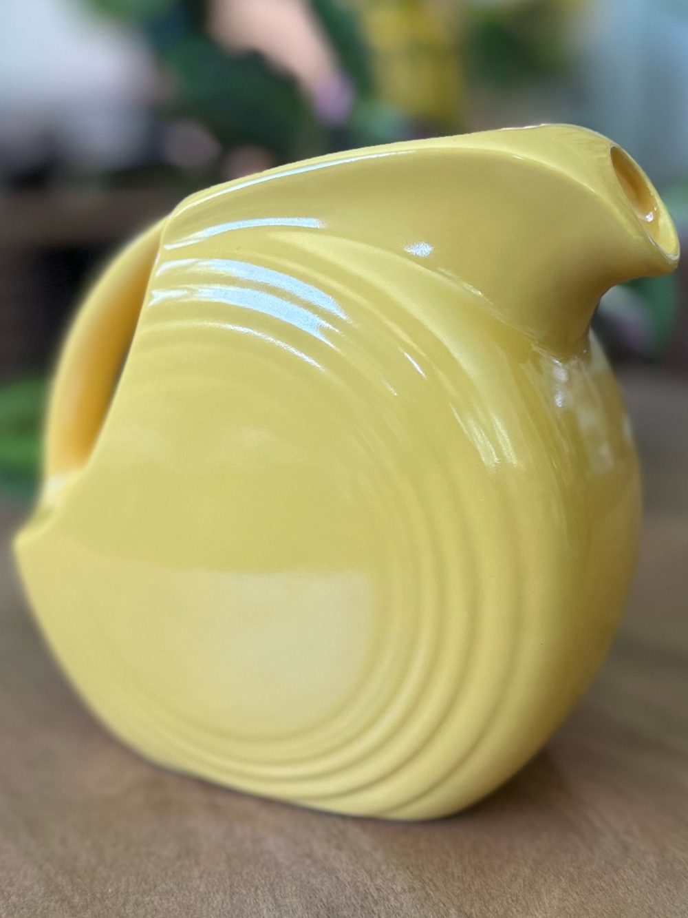 Vintage Fiesta Yellow Disc Juice Pitcher Art Deco Homer Laughlin USA